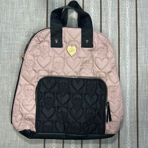 Pink and Black Betsey Johnson Backpack